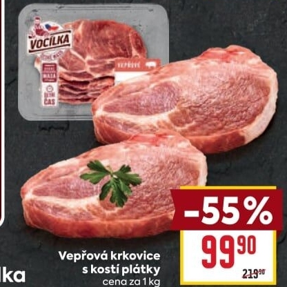 Vepřová krkovice s kostí Vocílka