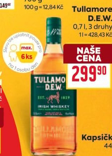 Whiskey irská Tullamore Dew