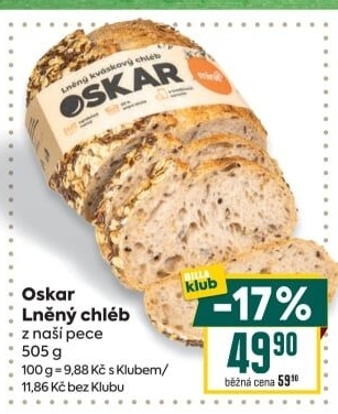 Chléb lněný Oskar Minit