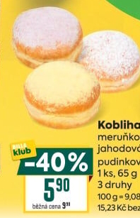 Kobliha s ovocnou náplní
