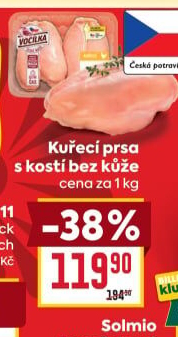 Kuřecí prsa s kostí Vocílka