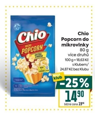 Popcorn do mikrovlnky Chio