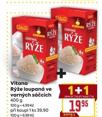Rýže loupaná dlouhozrnná Vitana