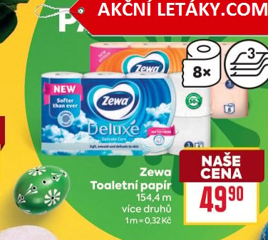 Toaletní papír 3vrstvý Deluxe Zewa