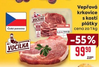 Vepřová krkovice s kostí Vocílka