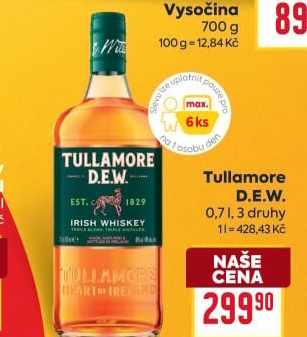 Whiskey irská Tullamore Dew