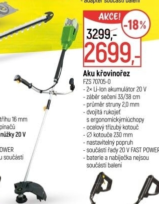 Aku křovinořez Fieldmann FZS 70705