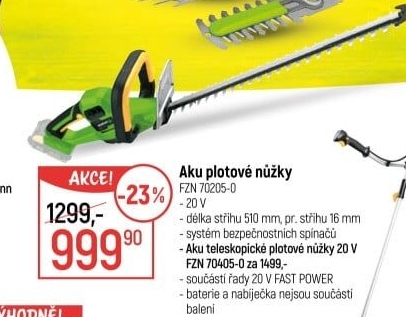 Aku nůžky na živý plot Fieldmann FZN702050