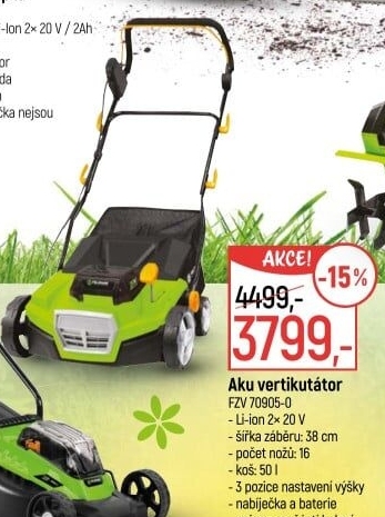 Aku vertikutátor Fieldmann FZV 709050