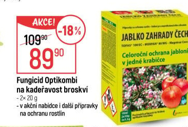 Fungicid na kadeřavost broskví Optikombi