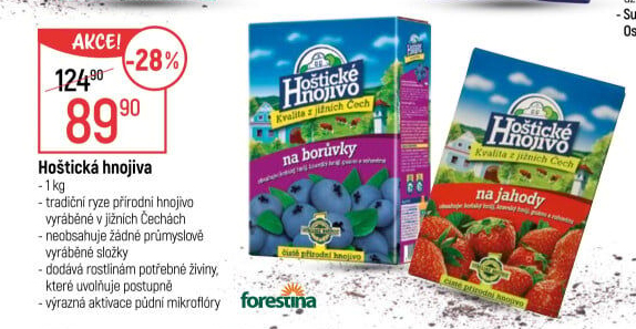 Hnojivo na borůvky Hoštické hnojivo
