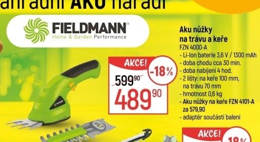 Nůžky na živý plot Fieldmann FZN 4000-A