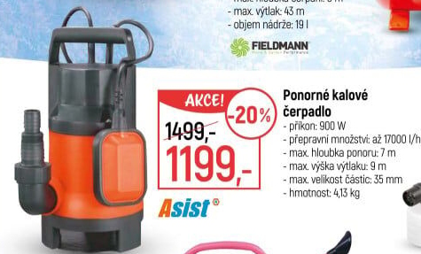 Ponorné čerpadlo kalové Asist