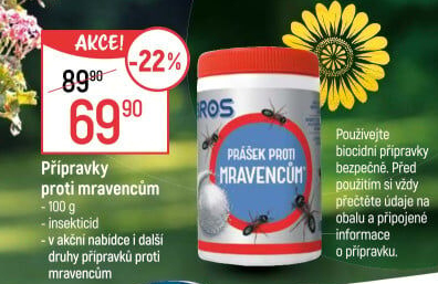 Prášek proti mravencům Bros