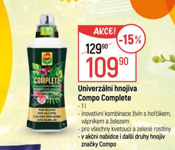 Univerzální tekuté hnojivo Complete Compo