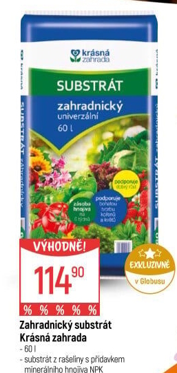 Zahradnický substrát Krásná zahrada - Globus akcniletaky.com