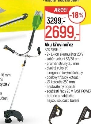 Aku křovinořez Fieldmann FZS 70705