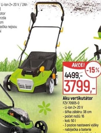 Aku vertikutátor Fieldmann FZV 709050