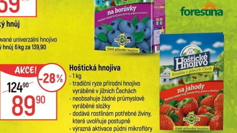 Hnojivo na borůvky Hoštické hnojivo