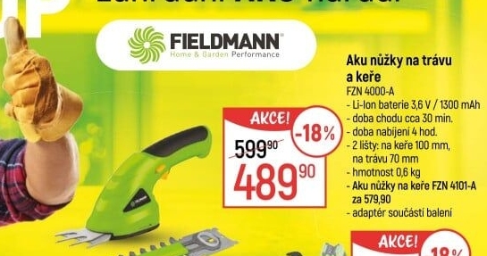 Nůžky na živý plot Fieldmann FZN 4000-A