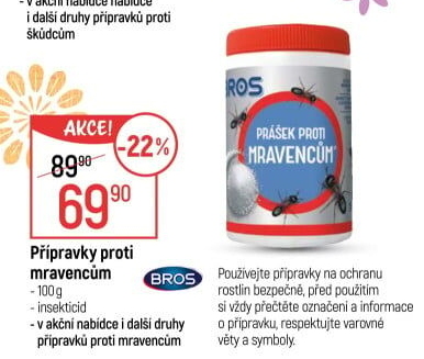 Prášek proti mravencům Bros