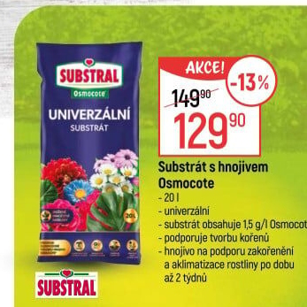 Substrát s hnojivem Osmocote Substral