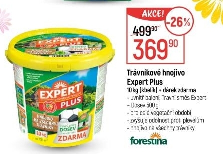 Trávníkové hnojivo Expert plus Forestina