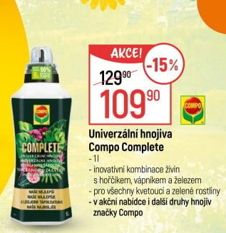 Univerzální tekuté hnojivo Complete Compo
