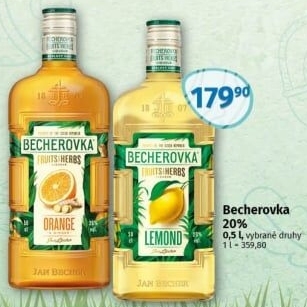 Becherovka ochucená