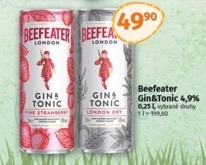 Míchaný nápoj Beefeater Gin a Tonic