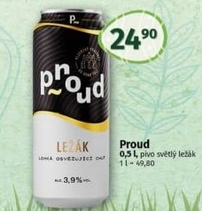 Pivo světlý ležák Proud