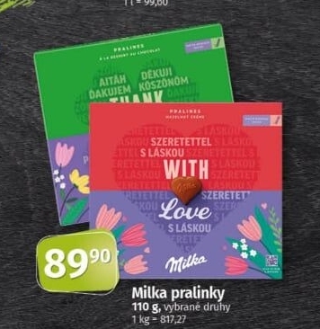 Bonboniéry Milka