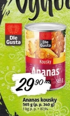 Kompot ananas Dle Gusta