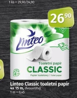 Toaletní papír 2vrstvý Linteo