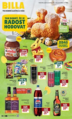 akční leták BILLA 18.3.2026-6.4.2026