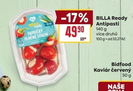 Antipasty Billa Ready