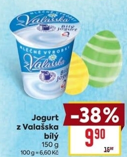Bílý jogurt z Valašska Mlékárna Valašské Meziříčí