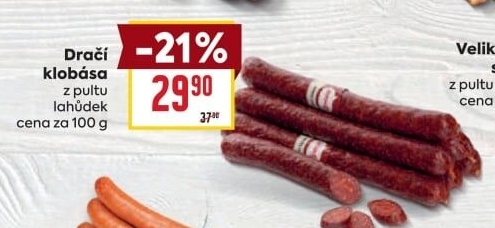 Dračí klobása Maso uzeniny Písek