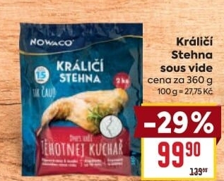 Králičí stehna Sous vide Těhotnej kuchař Nowaco