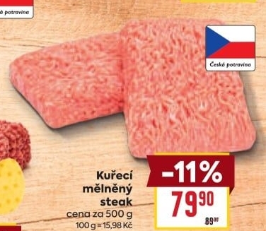 Kuřecí steak mělněný