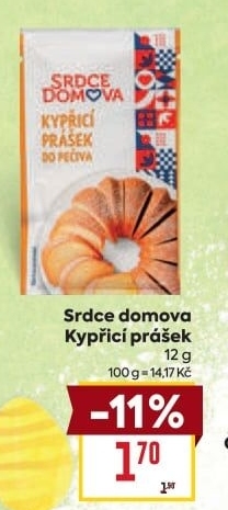 Kypřicí prášek do pečiva Srdce Domova
