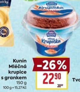 Mléčná krupička Mlékárna Kunín