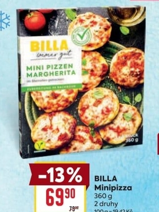 Pizza mini mražená Billa