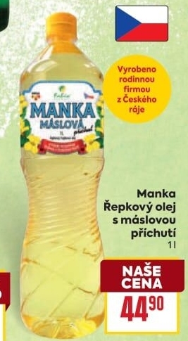 Řepkový olej Manka máslová Fabio