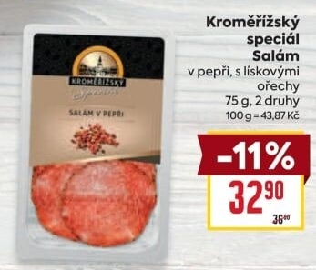 Salám s pepřem Kroměřížský speciál Kmotr