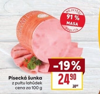 Šunka nejvyšší jakosti Maso uzeniny Písek