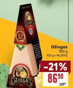 Sýr bez laktózy Džiugas