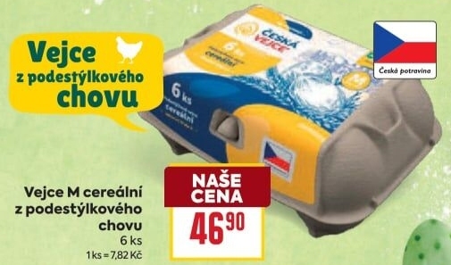 Vejce z podestýlky cereální M