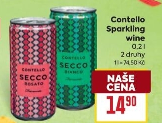 Víno perlivé Secco Contello