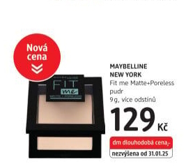Pudr Fit me Matte+Poreless Maybelline